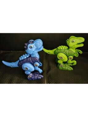 2 Set DIY Dinosaur Building Toy Take Apart Set Screw Together Dino Set